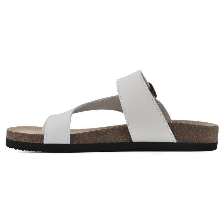 Carly Footbeds Sandal - White Leather