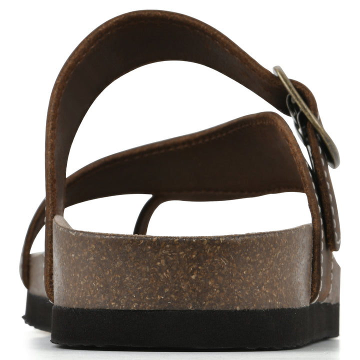 Carly Footbeds Sandal - Brown Leather