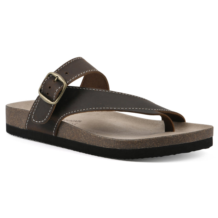 Carly Footbeds Sandal - Brown Leather