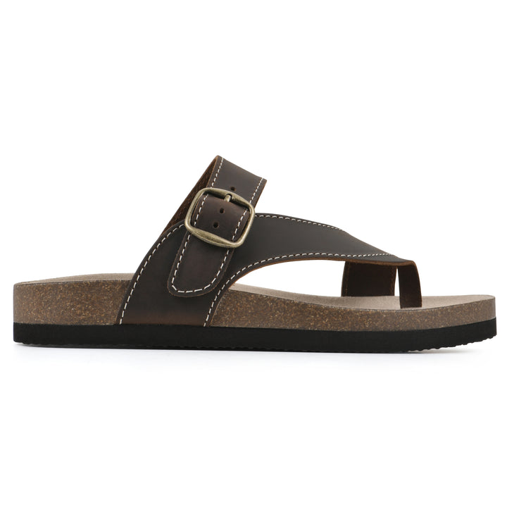Carly Footbeds Sandal - Brown Leather