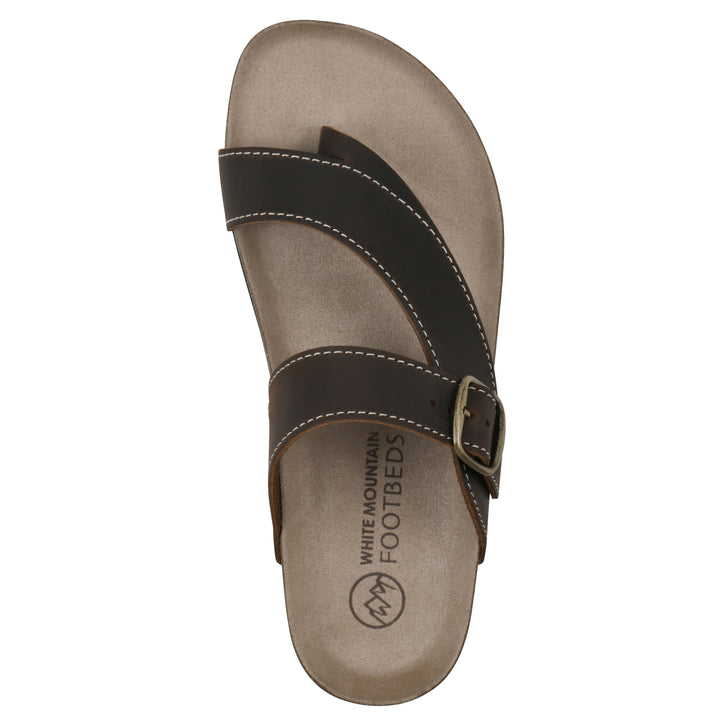 Carly Footbeds Sandal - Brown Leather