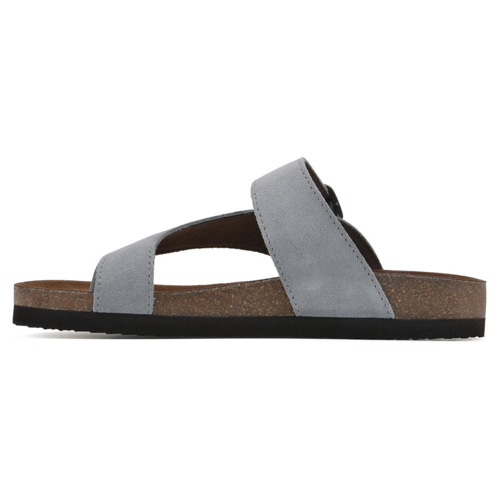 Carly Footbeds Sandal - Blue Raspberry Suede