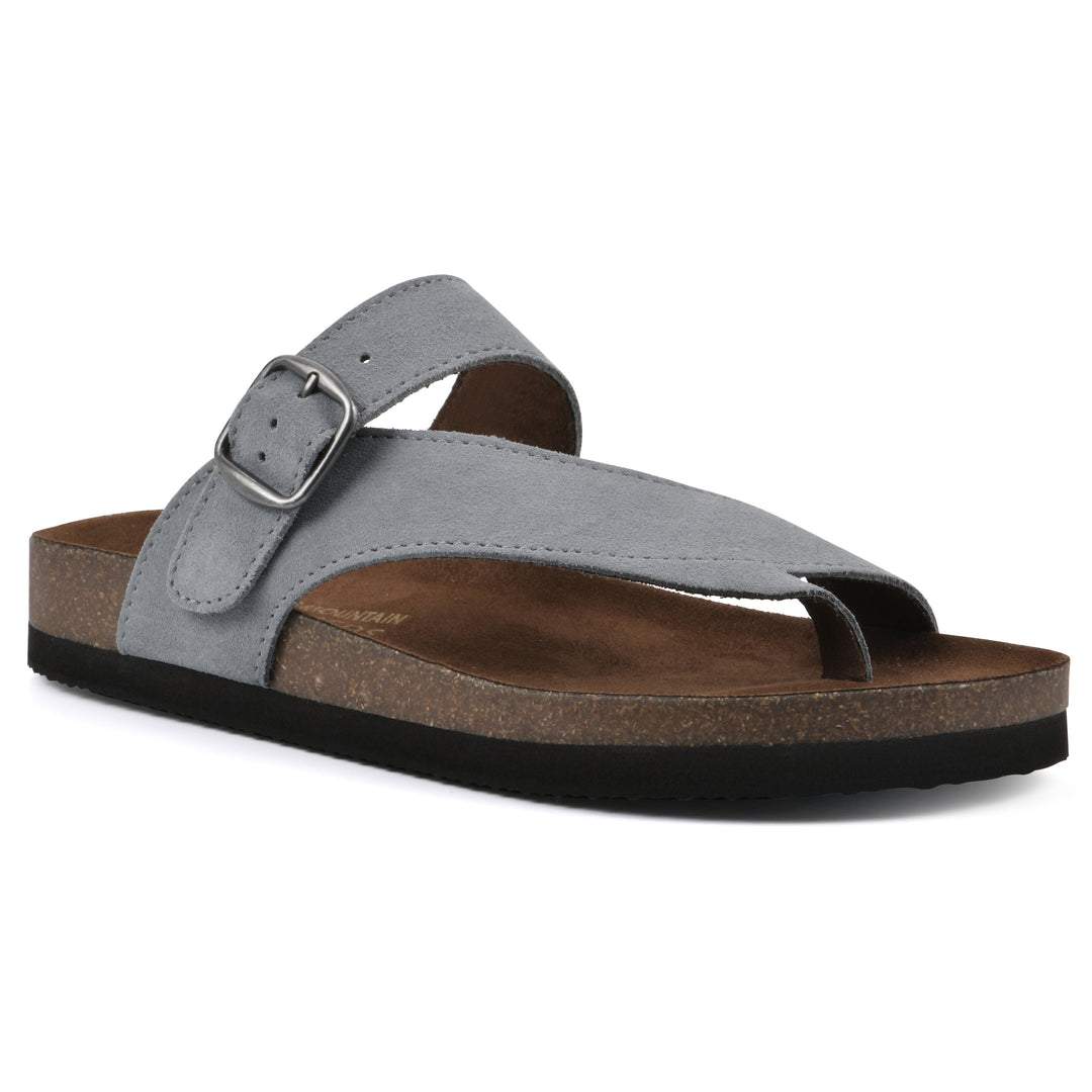 Carly Footbeds Sandal - Blue Raspberry Suede