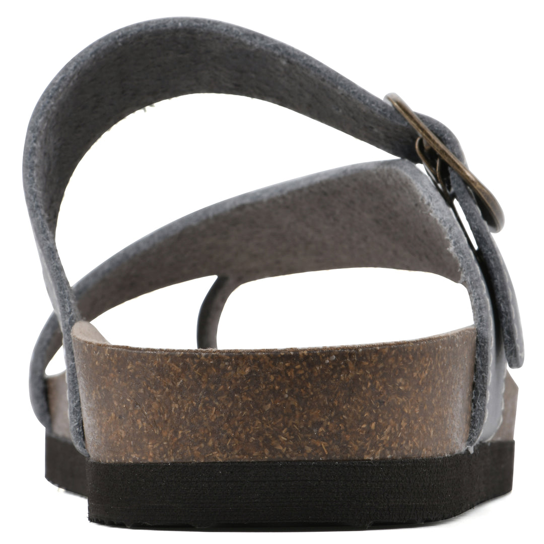 Carly Footbeds Sandal - Light Blue Leather