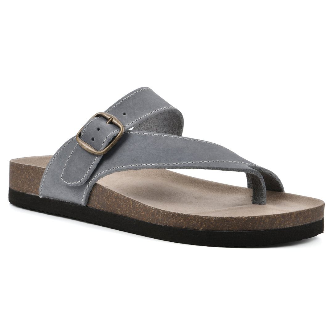 Carly Footbeds Sandal - Light Blue Leather