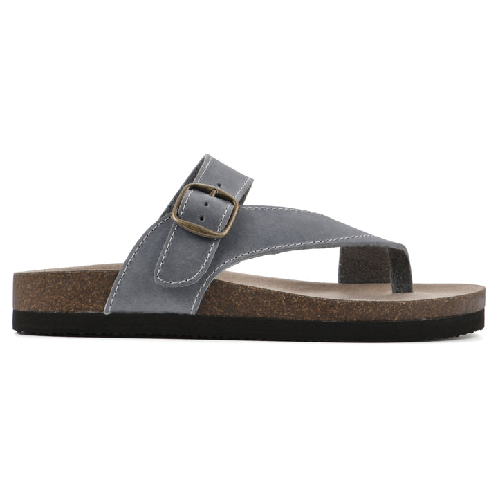 Carly Footbeds Sandal - Light Blue Leather