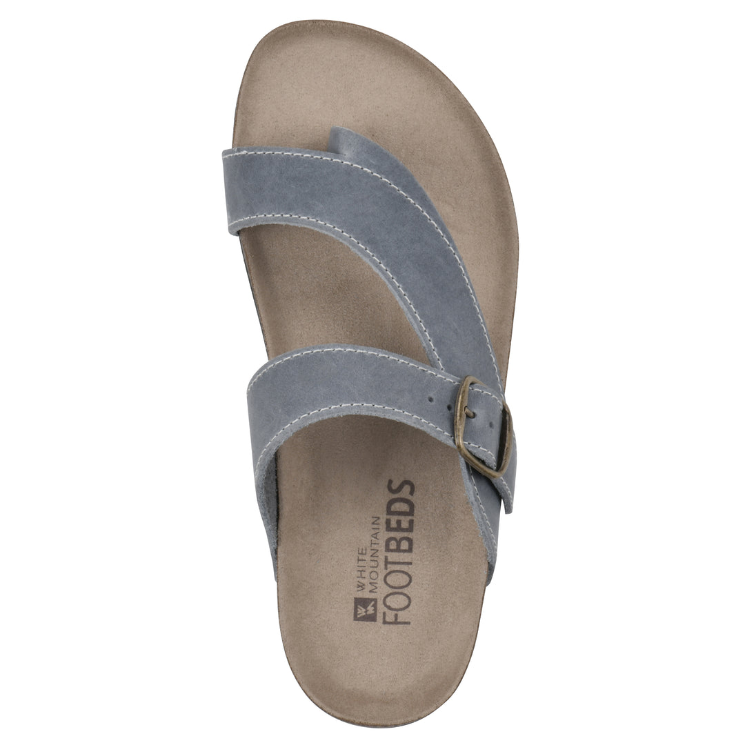 Carly Footbeds Sandal - Light Blue Leather
