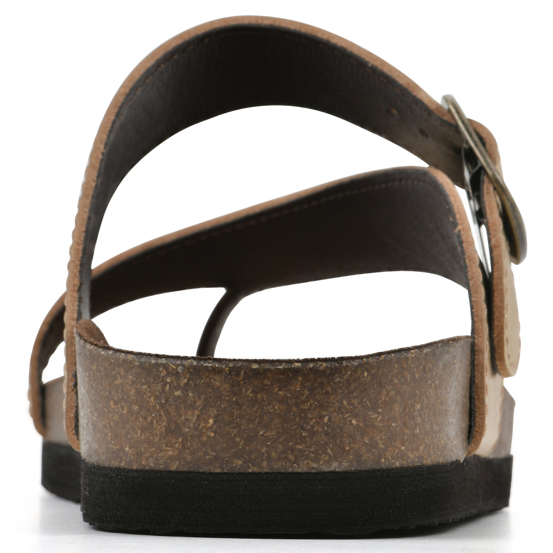 Carly Footbeds Sandal - Antique Gold Leather