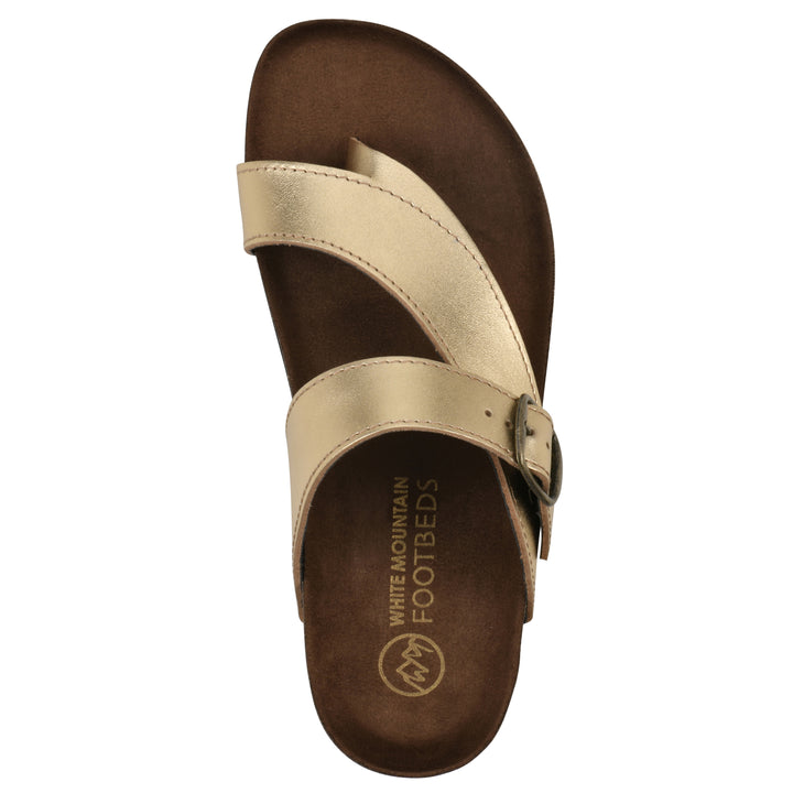 Carly Footbeds Sandal - Antique Gold Leather