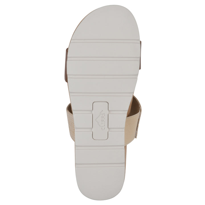 Tahlie Sandal - Tan Woven and Brown Raffia