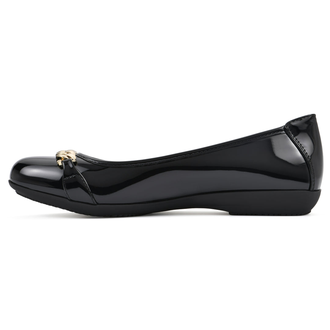 Charmed Flat - Black Patent