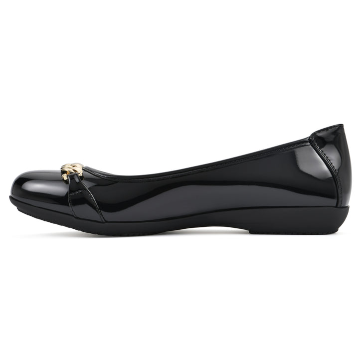 Charmed Flat - Black Patent