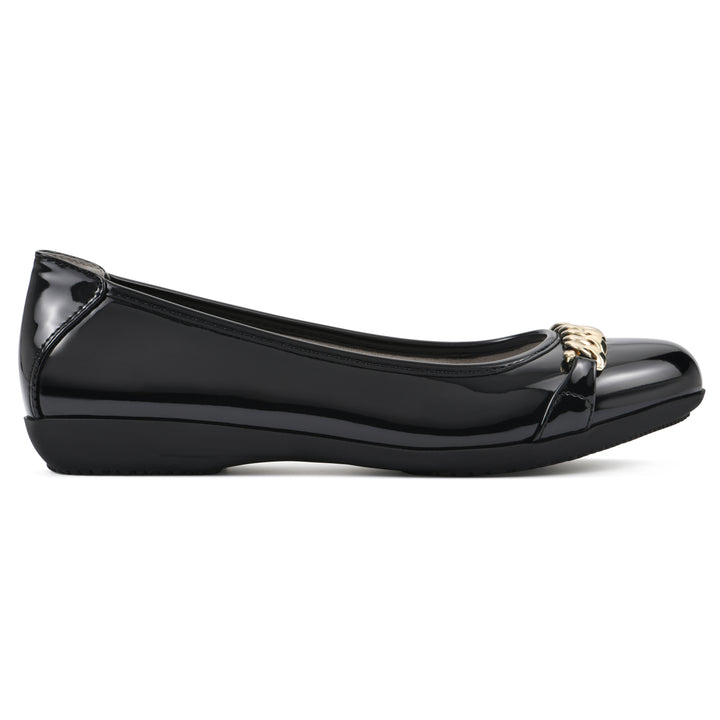 Charmed Flat - Black Patent