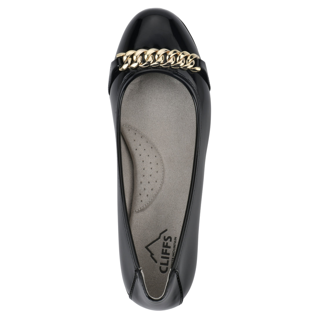 Charmed Flat - Black Patent