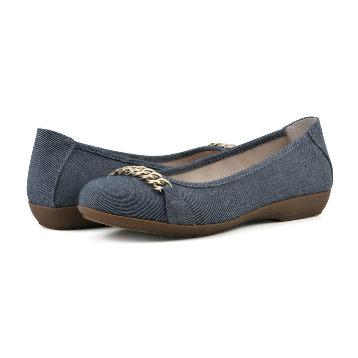 Charmed Flat - Denim Blue