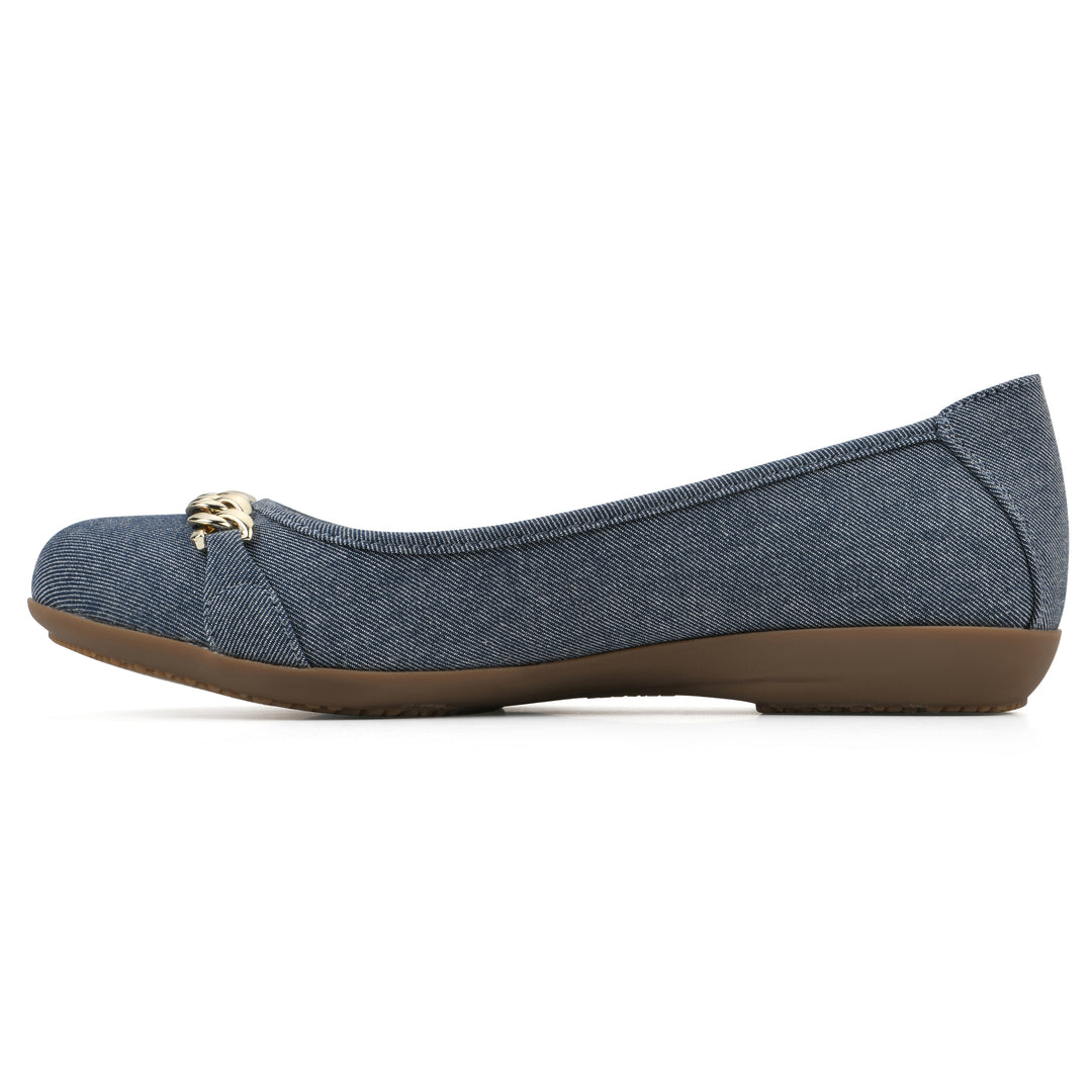 Charmed Flat - Denim Blue