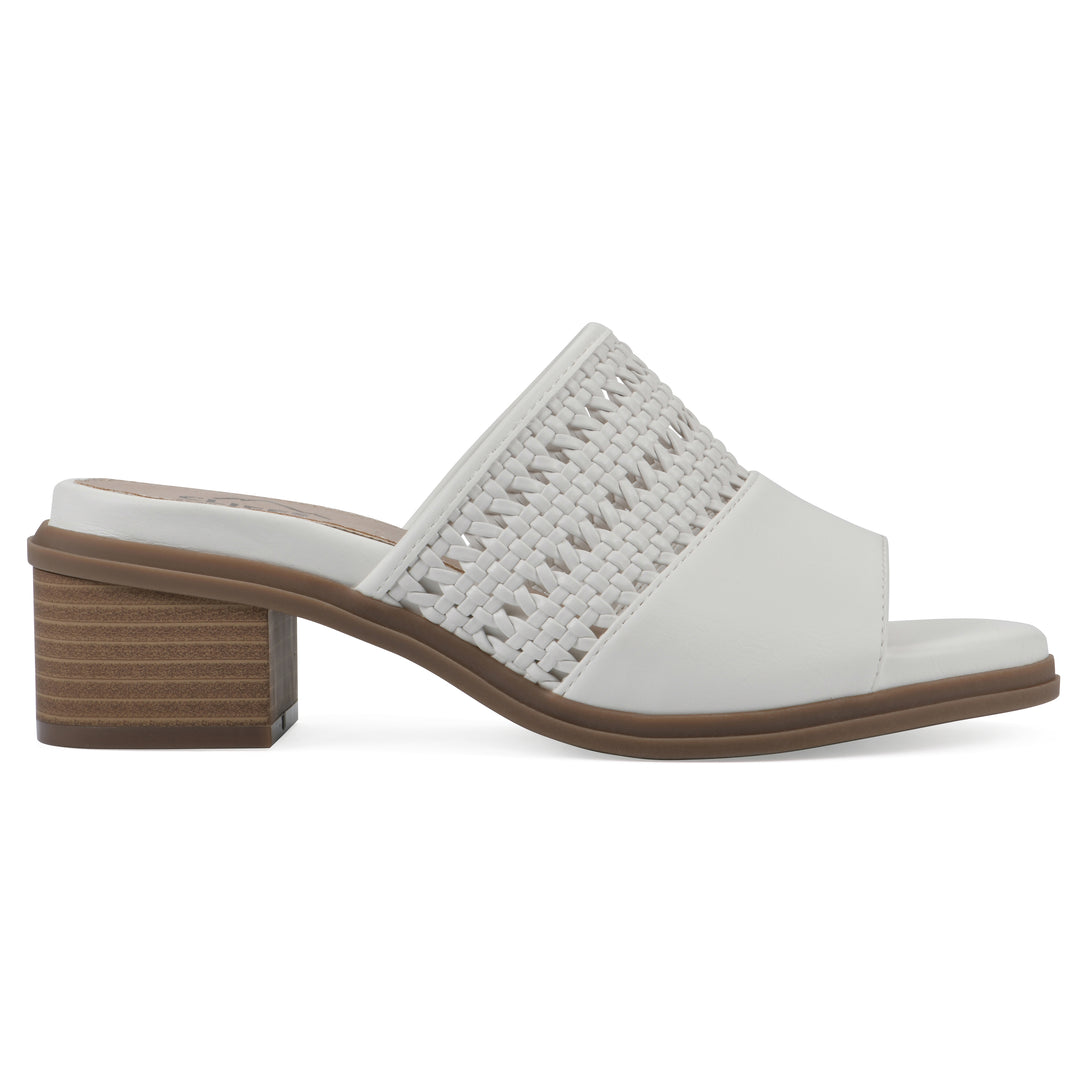 Corley Heeled Sandal - White
