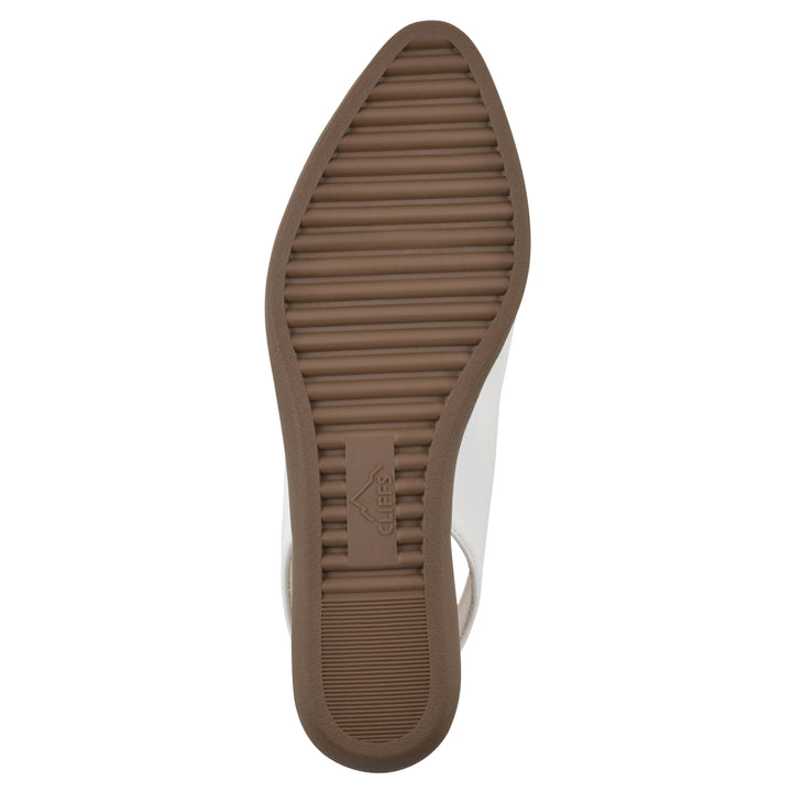 Memory Slingback Flat - White