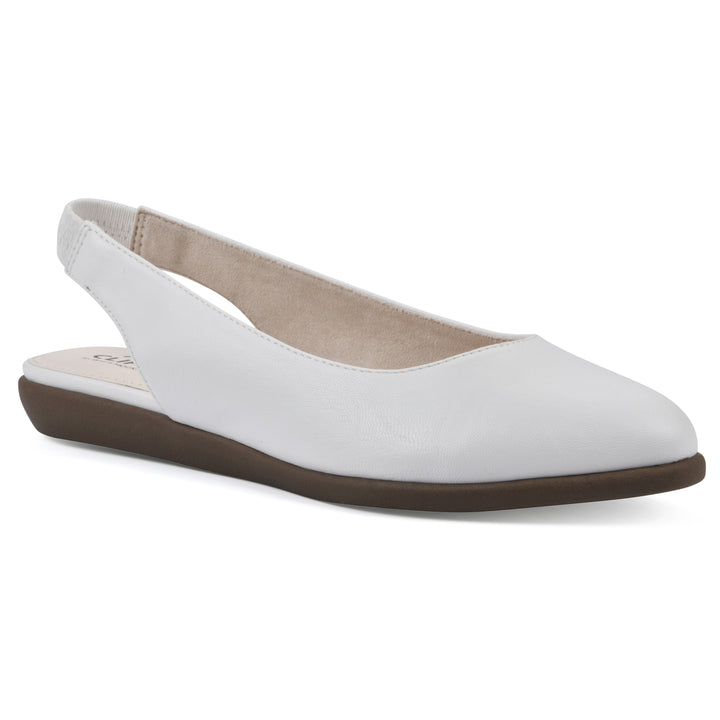 Memory Slingback Flat - White