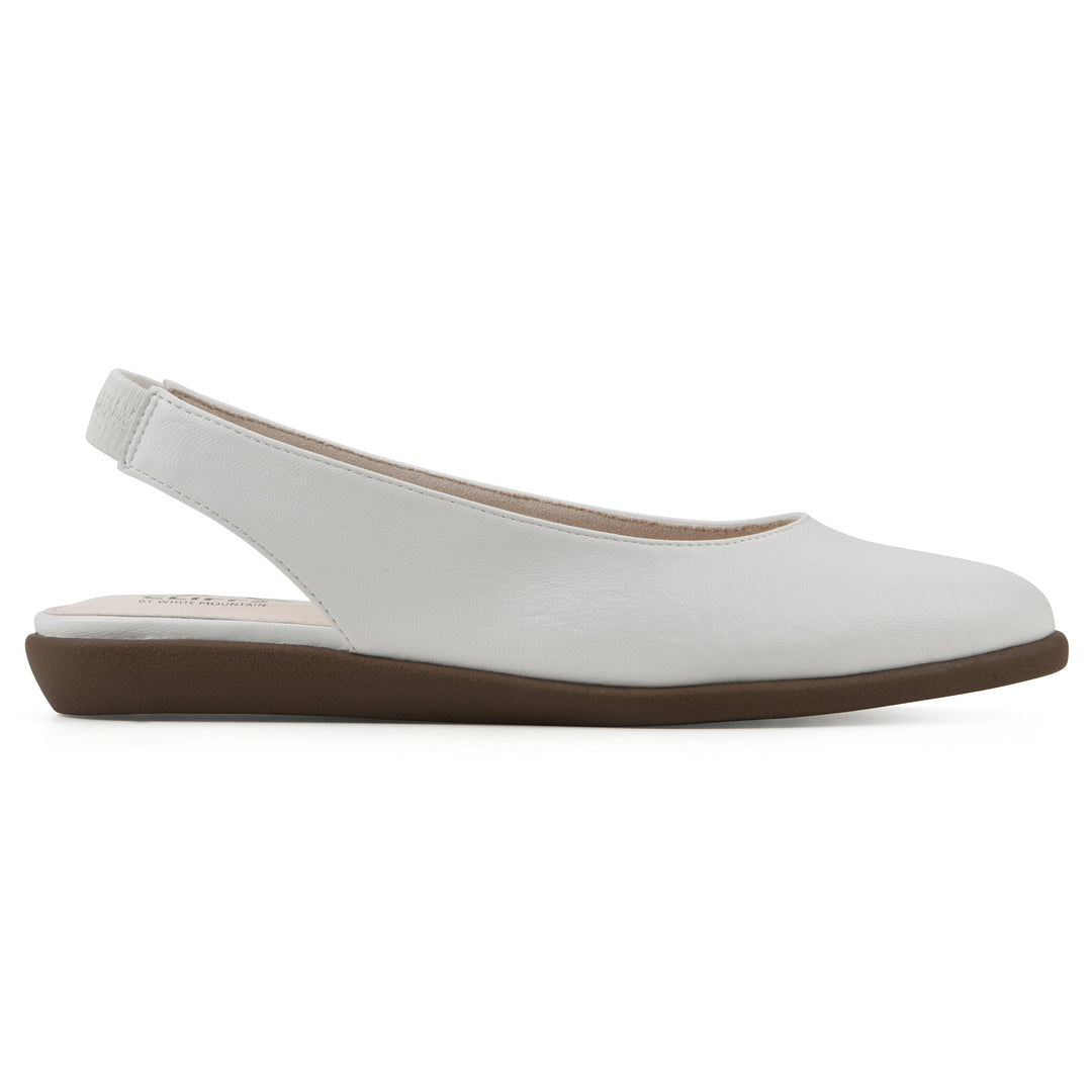 Memory Slingback Flat - White