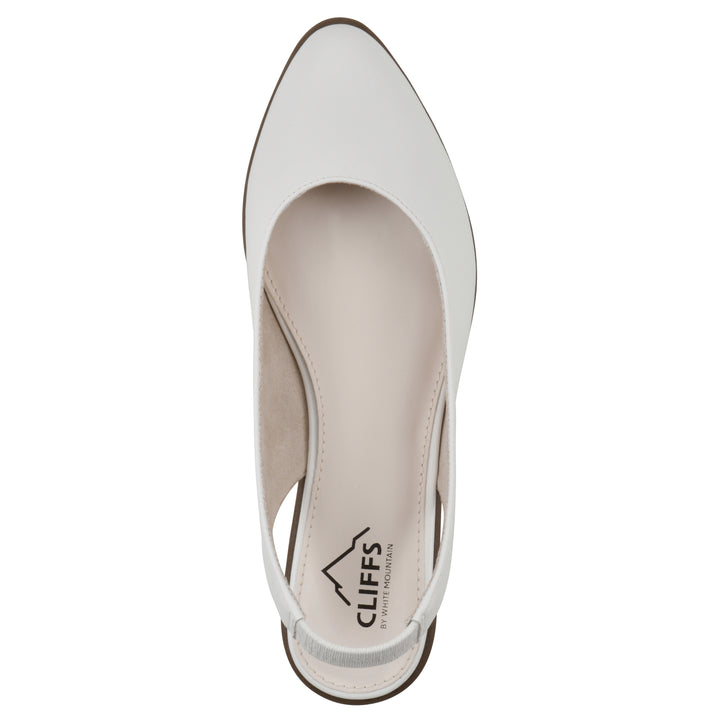 Memory Slingback Flat - White