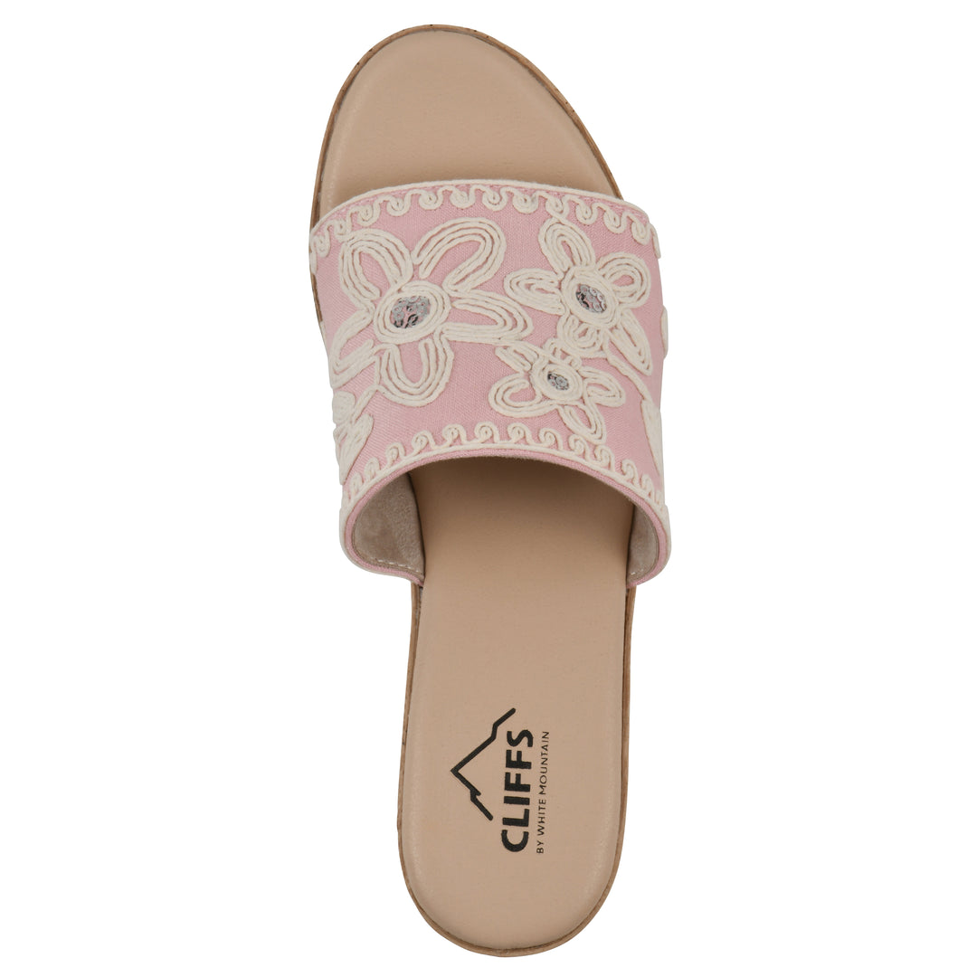 Biancia Heeled Sandal -  Light Pink Fabric