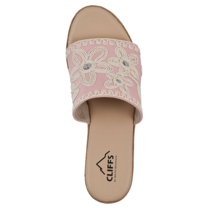Biancia Heeled Sandal -  Light Pink Fabric