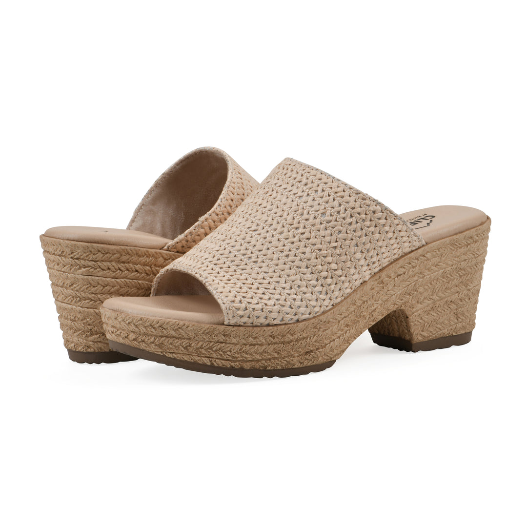 Biando Heeled Sandal - Natural Raffia