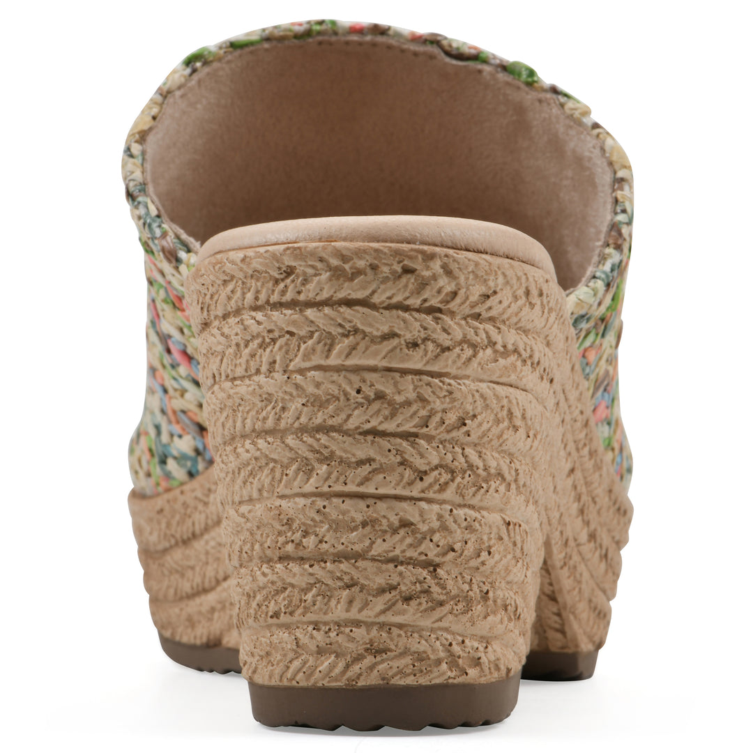 Biando Heeled Sandal - Multi Raffia