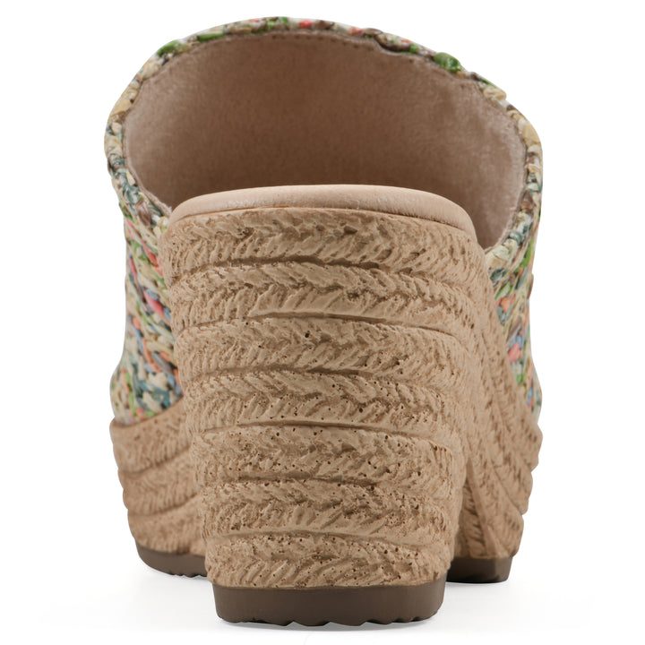 Biando Heeled Sandal - Multi Raffia