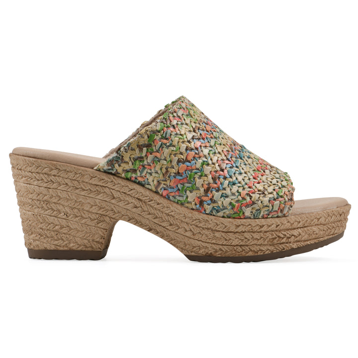 Biando Heeled Sandal - Multi Raffia