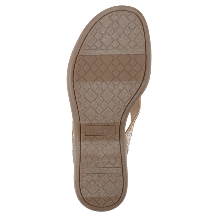 Becharm Sandal - Gold Fabric