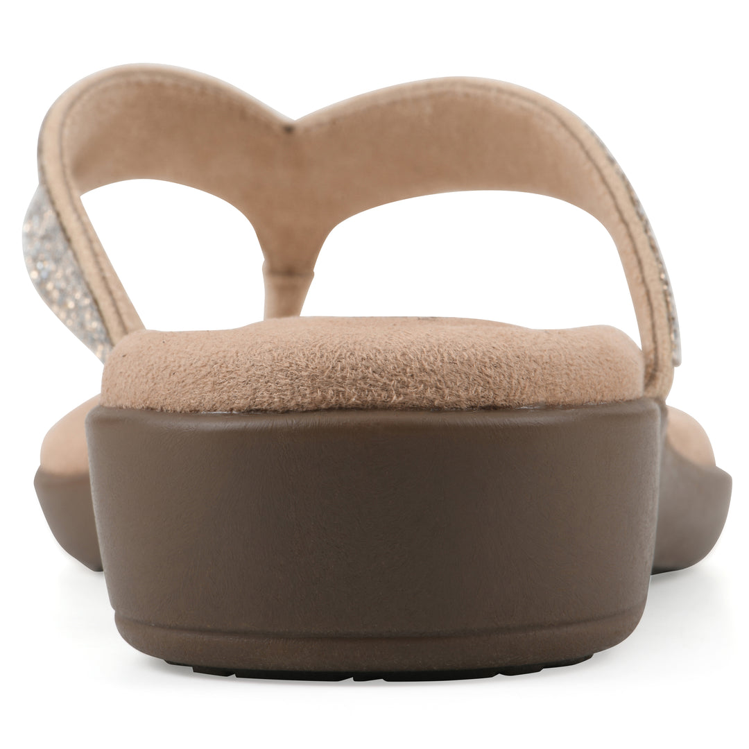 Becharm Sandal - Gold Fabric