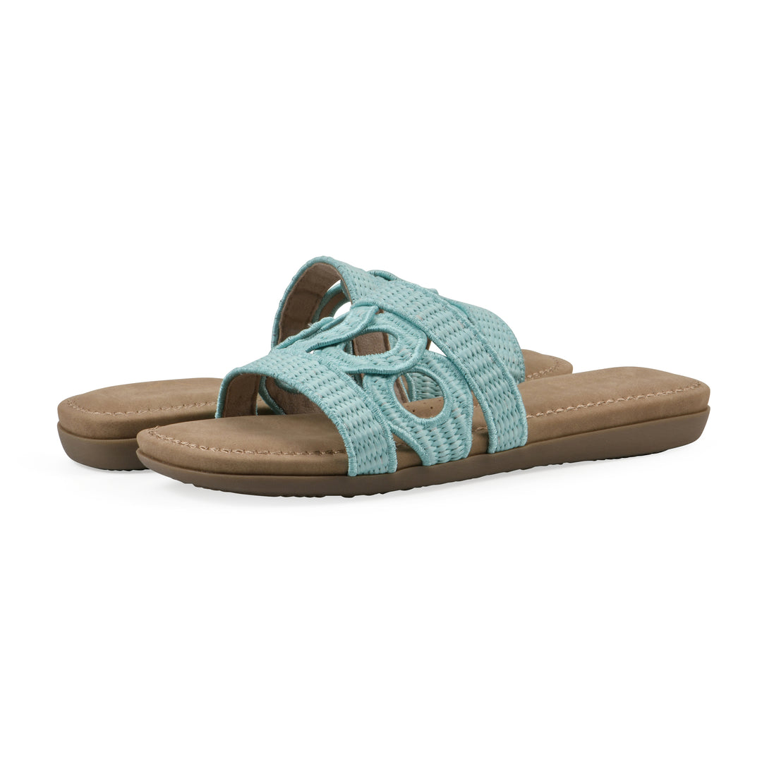 Fraly Sandal - Light Blue Raffia