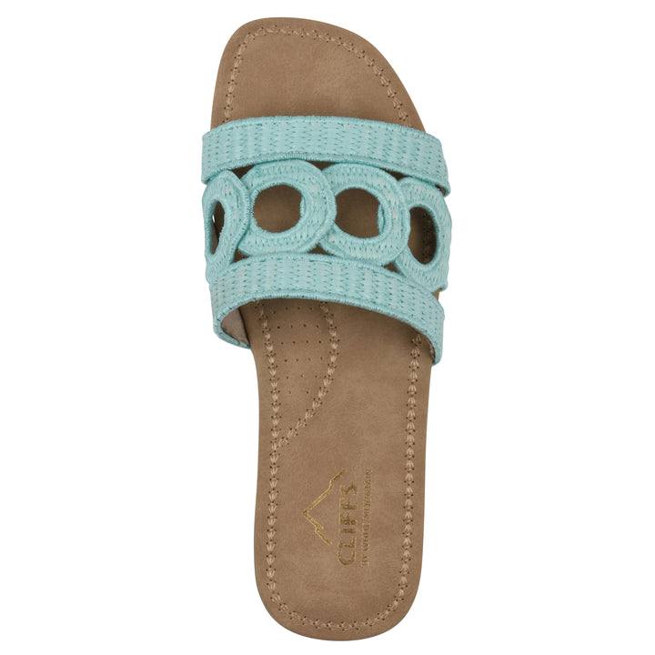 Fraly Sandal - Light Blue Raffia