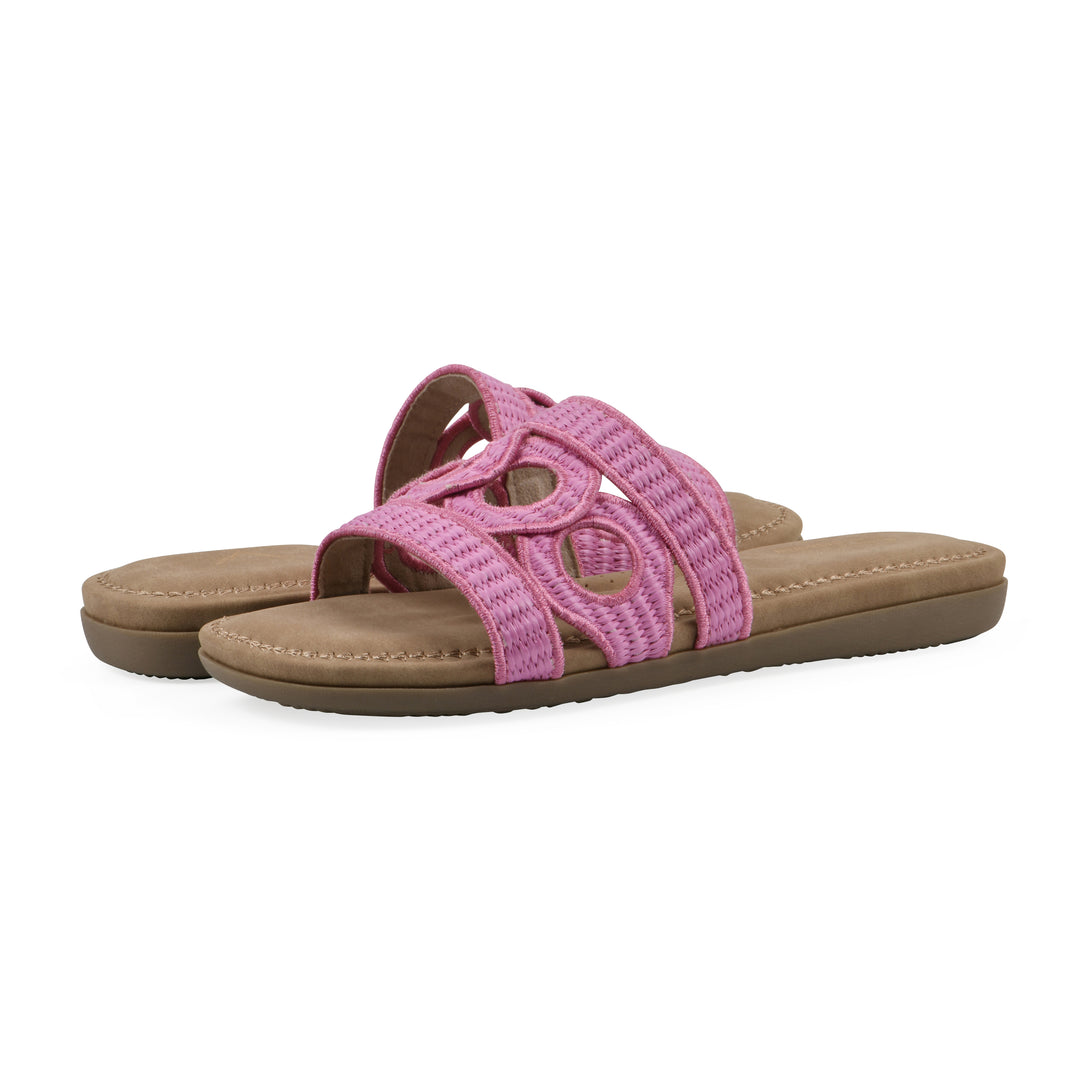 Fraly Sandal - Fuchsia Raffia