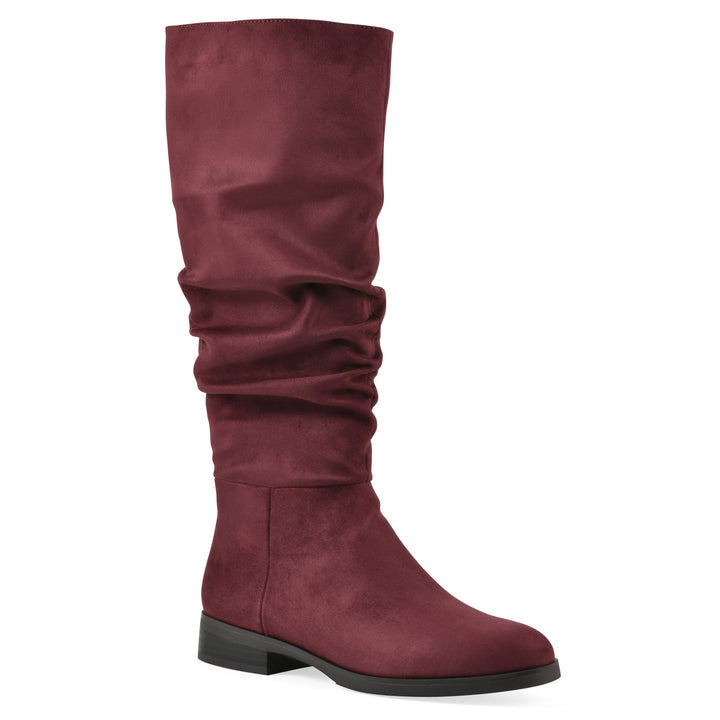 Barnes Tall Boot - Burgundy Fabric