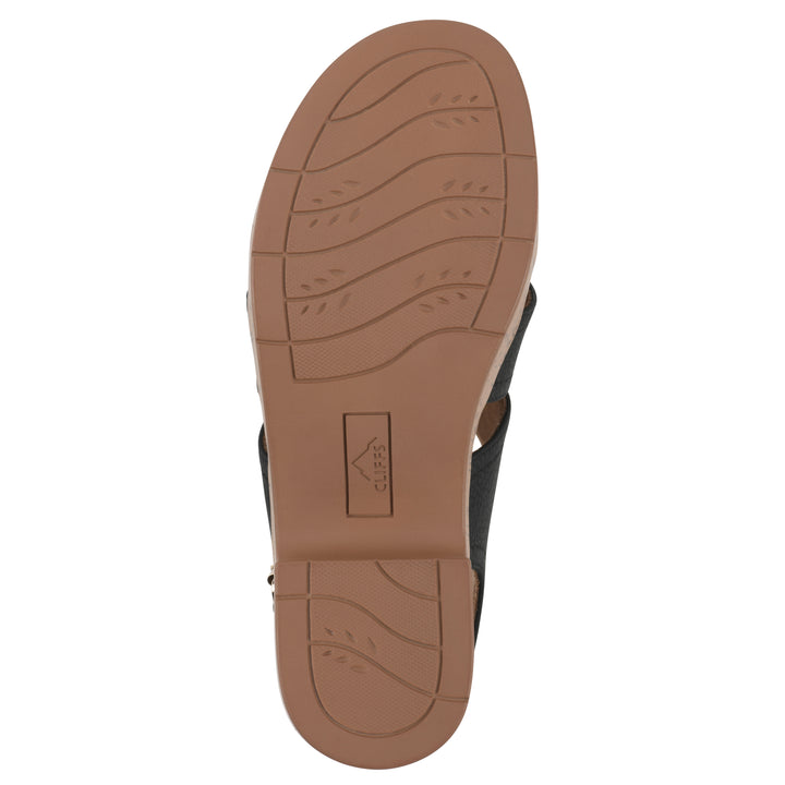 Finnlee Heeled Sandal - Black Faux Leather