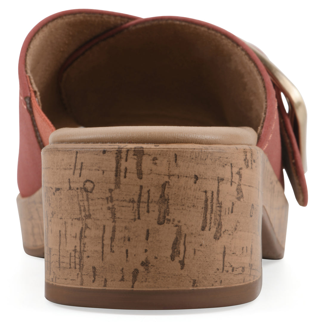 Filipa Heeled Sandal - Paprika Faux Leather