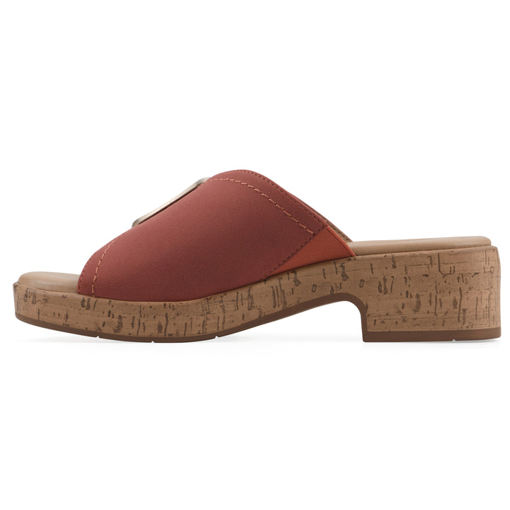 Filipa Heeled Sandal - Paprika Faux Leather
