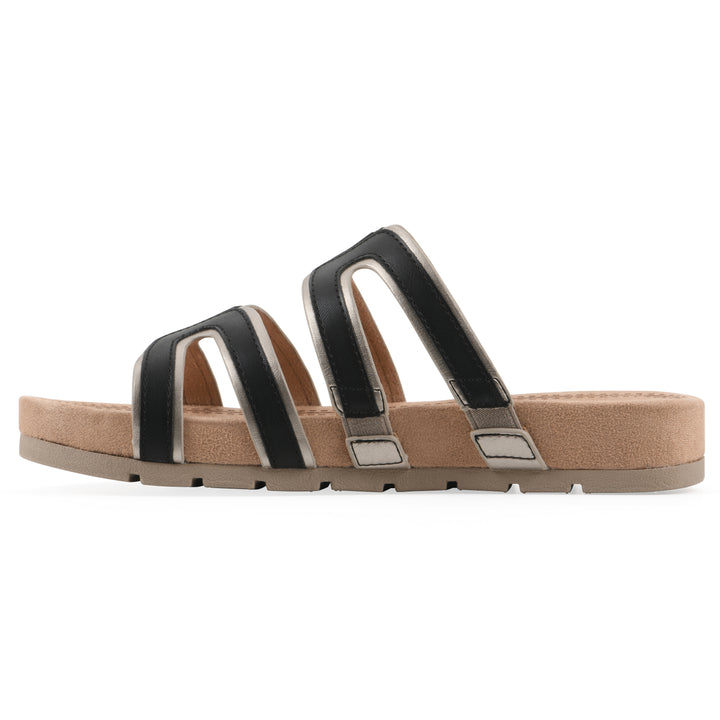 Tinarose Sandal - Black with Pale Gold