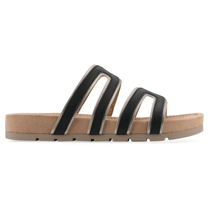 Tinarose Sandal - Black with Pale Gold