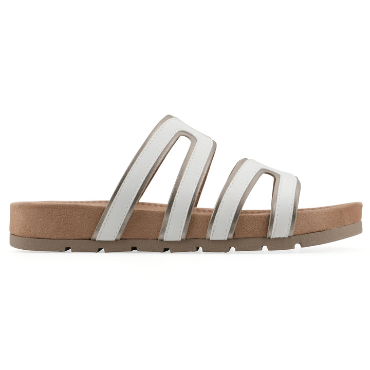 Tinarose Sandal - White with Pale Gold