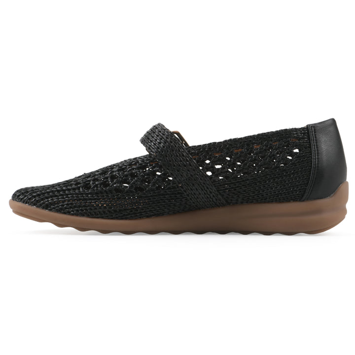 Cordette Flat - Black Fabric