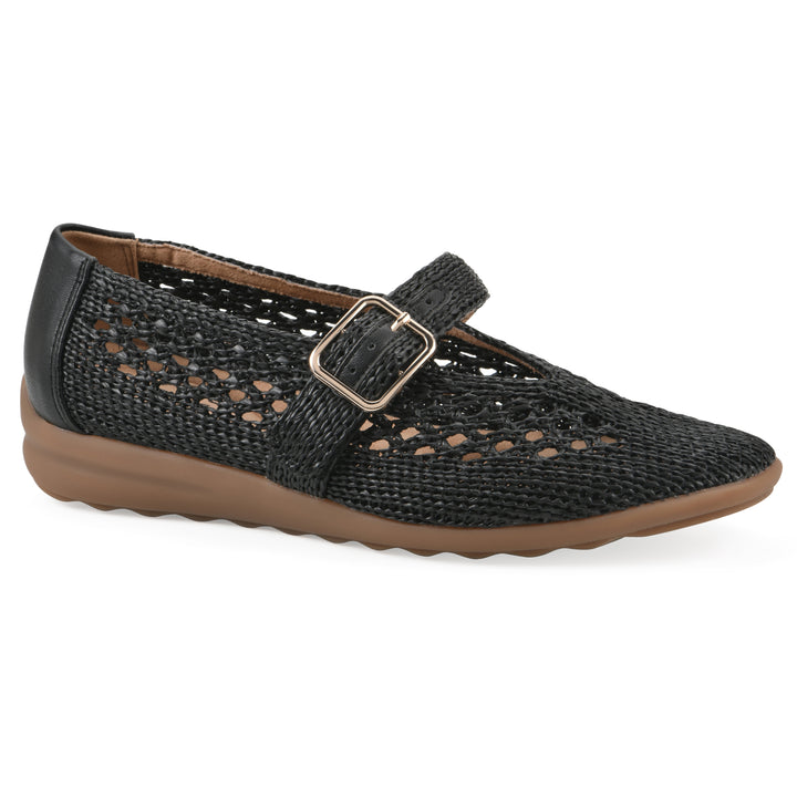 Cordette Flat - Black Fabric