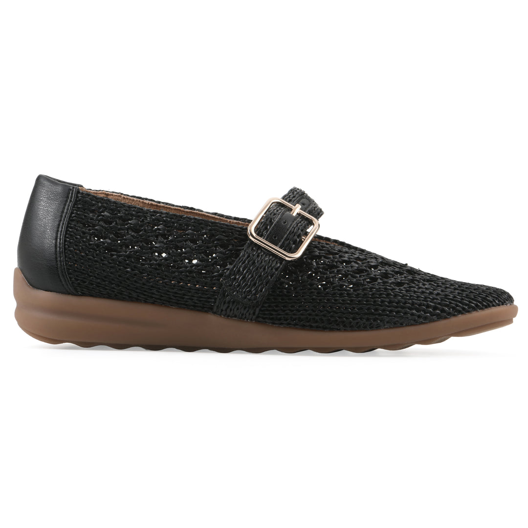 Cordette Flat - Black Fabric