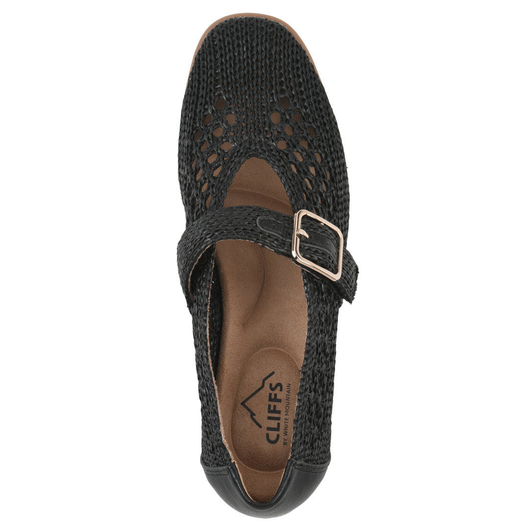 Cordette Flat - Black Fabric