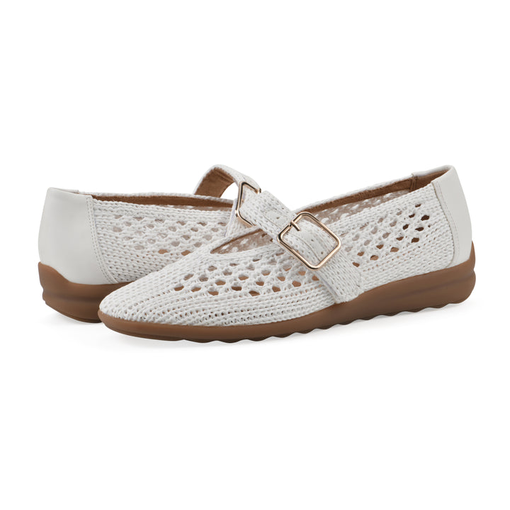Cordette Flat - White Fabric