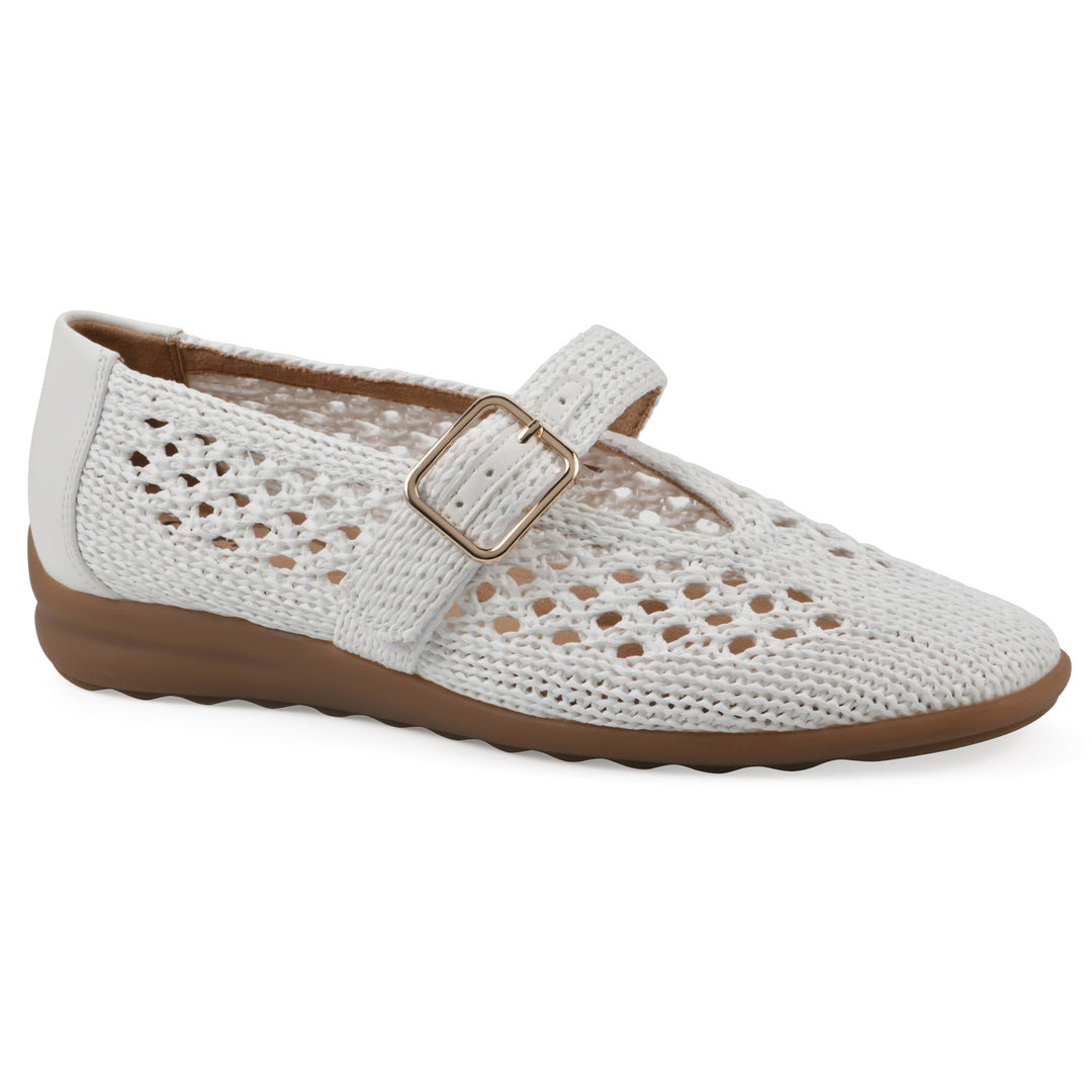 Cordette Flat - White Fabric
