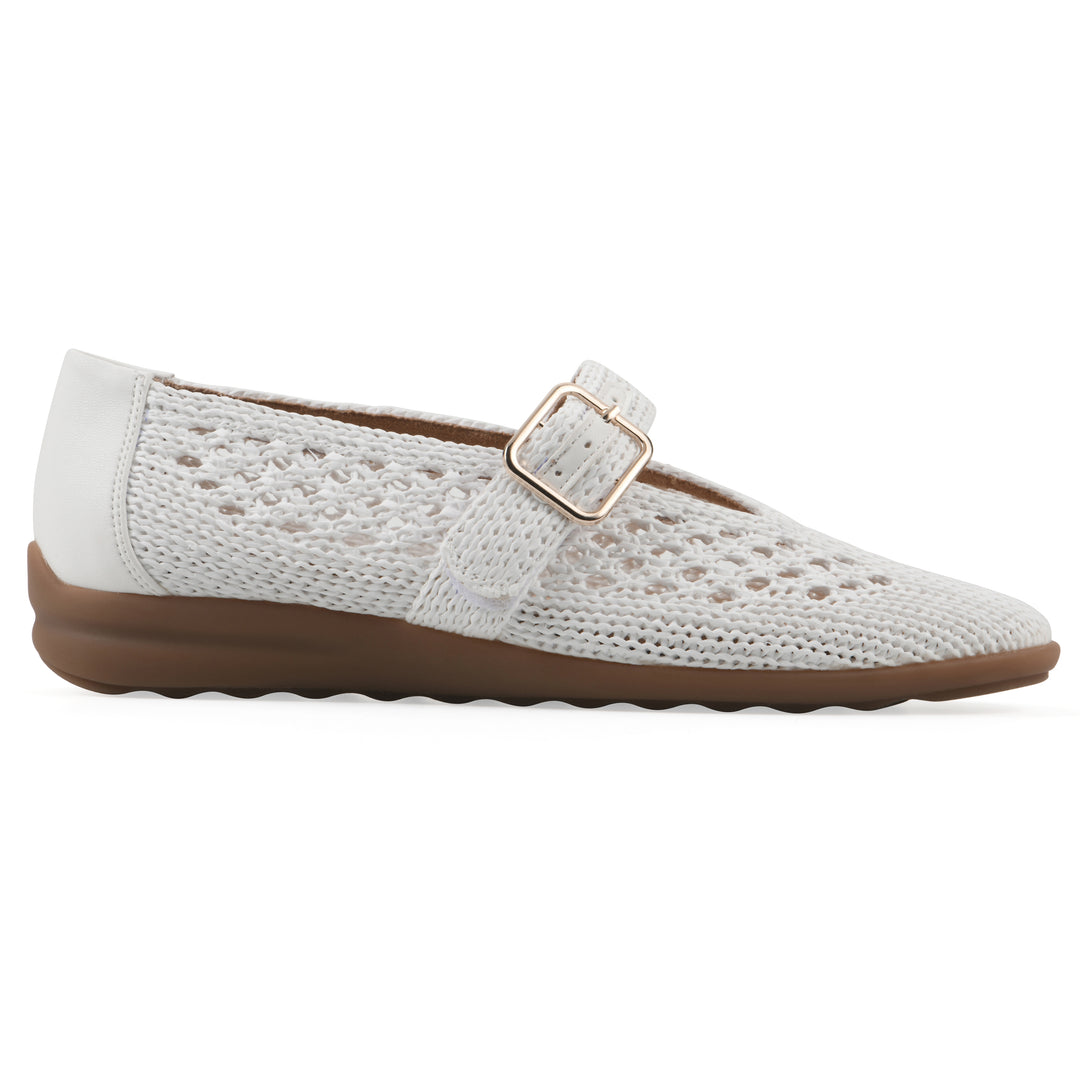 Cordette Flat - White Fabric
